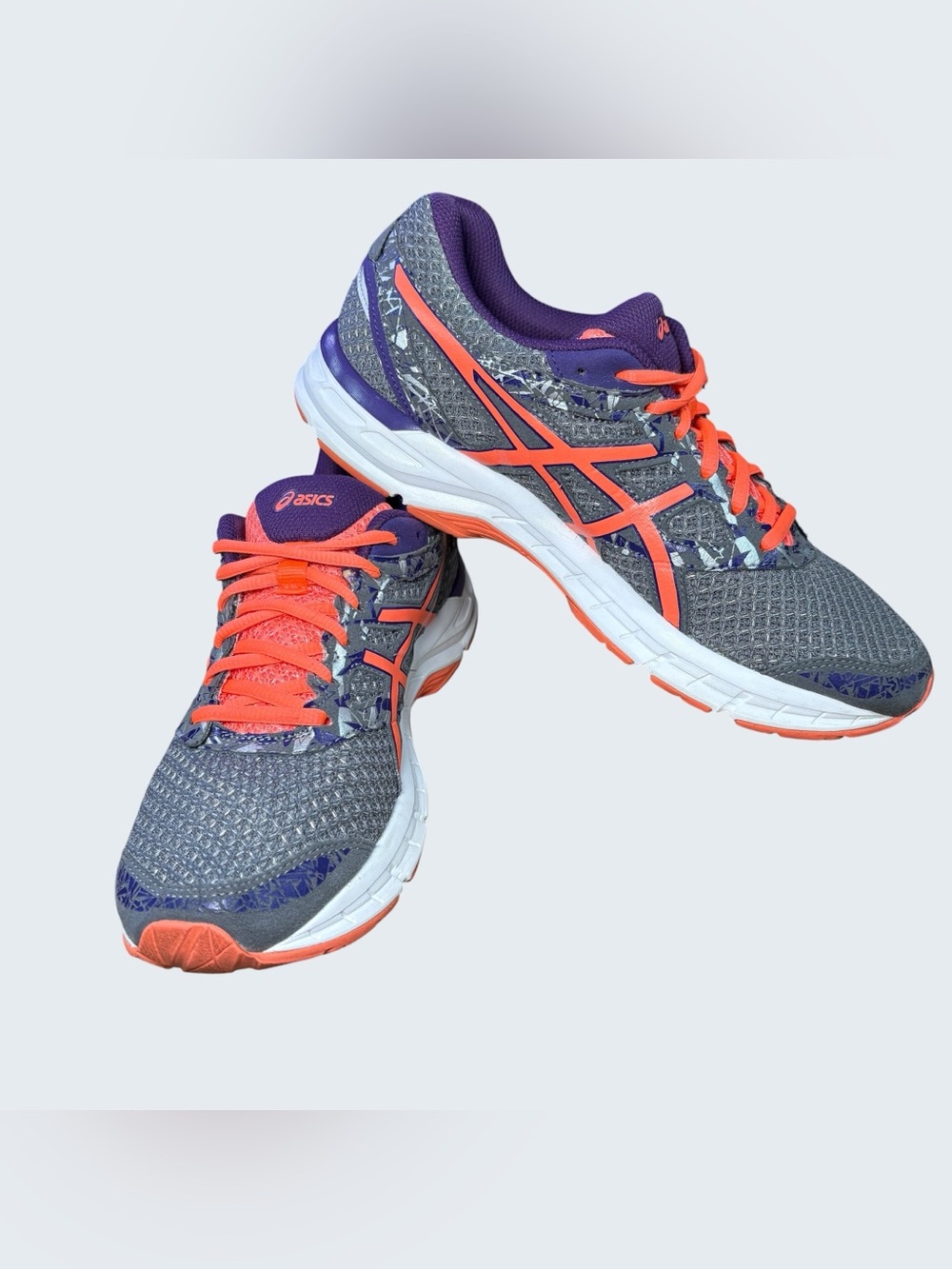 ASICS Gel Excite 4 Running Shoes Gray Purple Coral Women’s Size 9.5